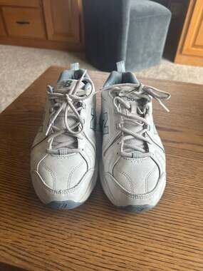 New Balance Women's 608v5 Leather Training Shoes WX608WB5 White/Blue